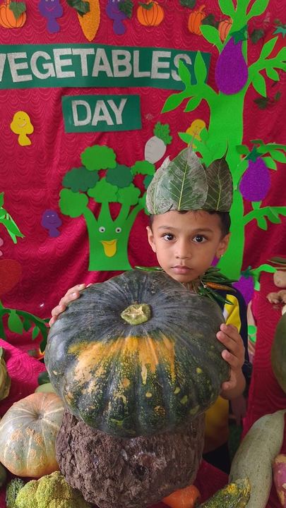 A child in a nature-themed costume