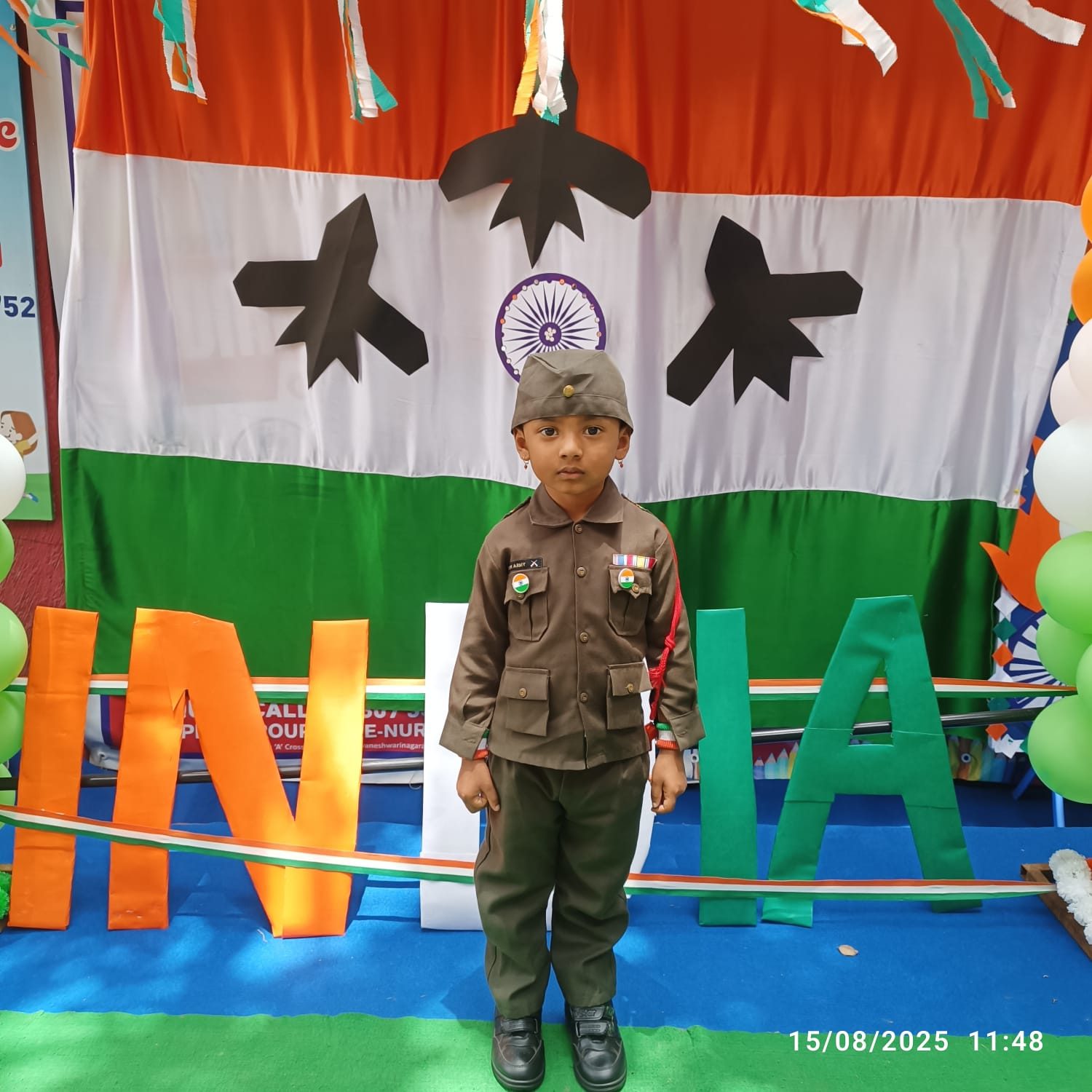 A child at the Independence Day stage